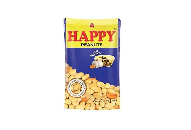 JBC Happy Peanuts Garlic 24x100g 