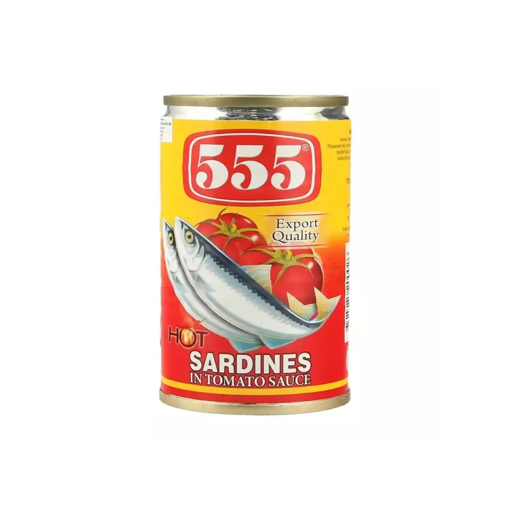 555 Sardines in Tomato Sauce with Chili 50x155g (Small)