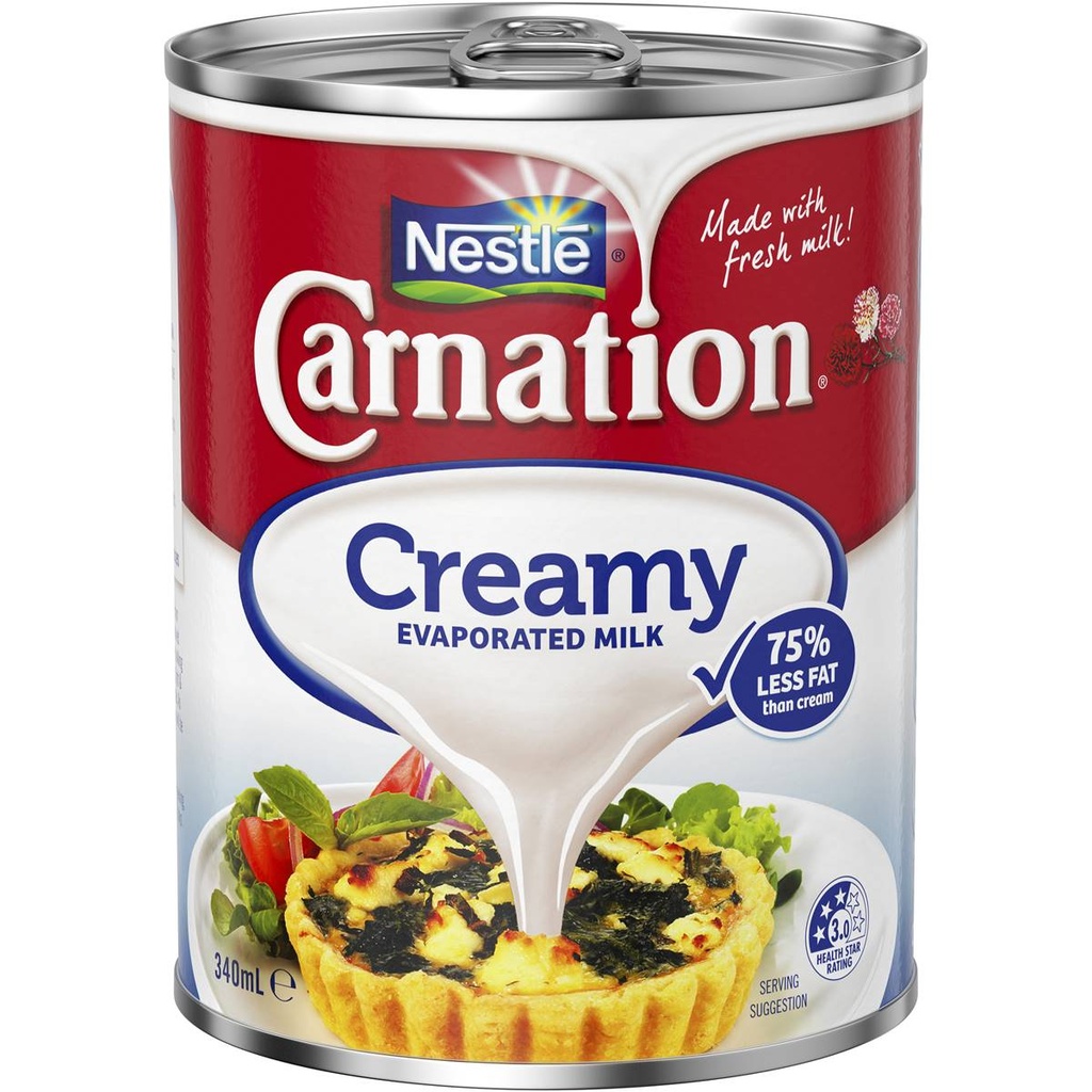 Nestle Carnation Creamy Evaporated Milk 18x340ml ***Back In Stock***