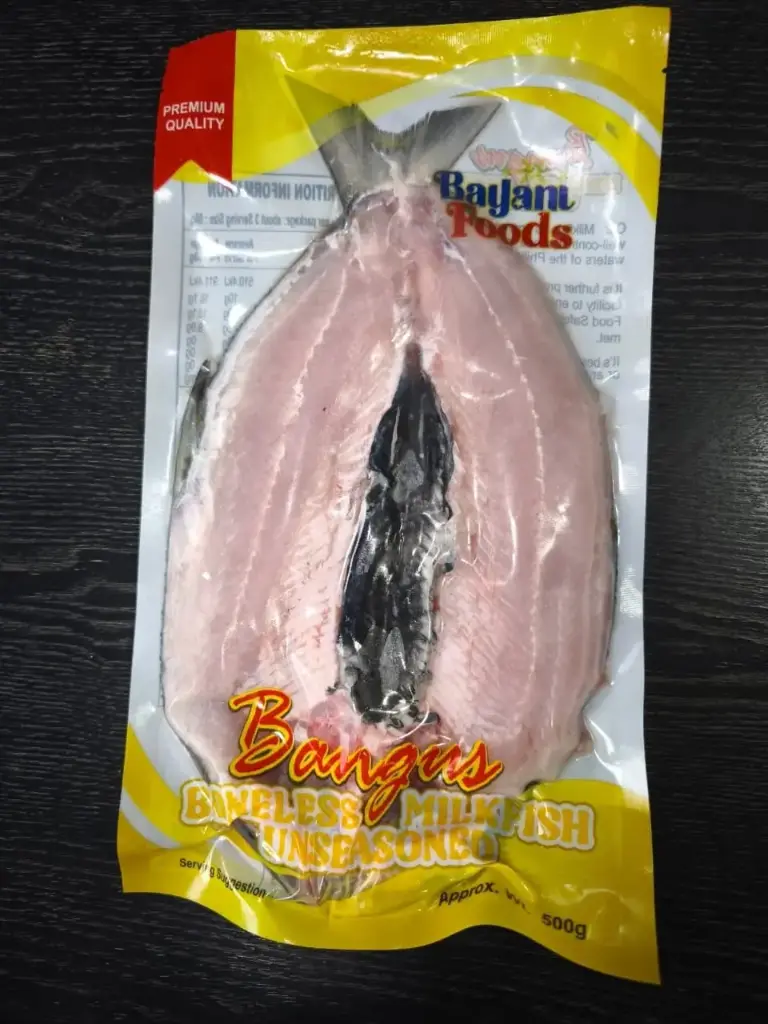 FROZEN Bayani Foods Milkfish (Bangus) Boneless Plain (MP) 30x500g (1 Piece)