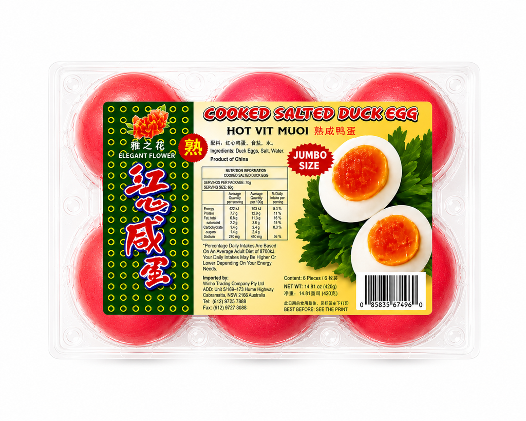 Elegant Flower Cooked Salted Duck Egg 24x402g ***Back In Stock***
