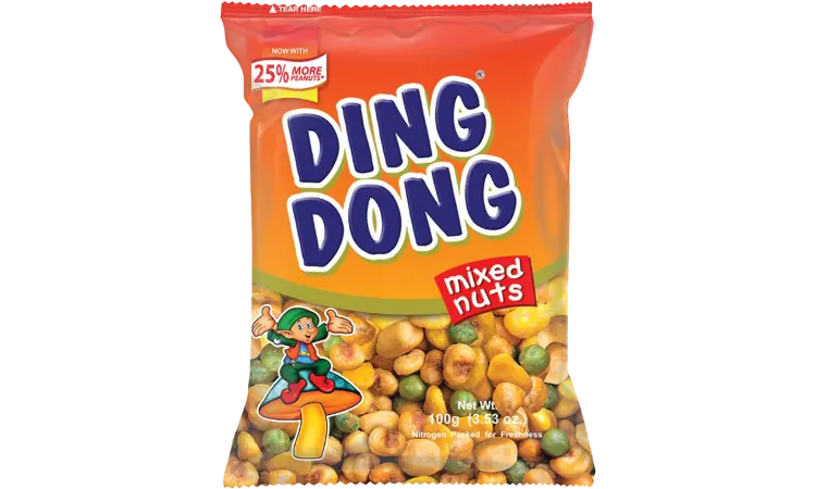 Ding Dong Mixed Nuts Plain (Orange) 60x100g