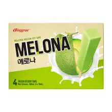 Binggrae Plant Based Melona Melon 12pk/4pc/70ml (FROZEN) 