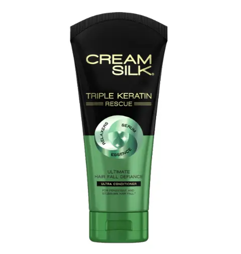 Creamsilk Conditioner Tri-Keratin Serum Rescue Hair Fall Defiance Ultra 24x170ml (Green) ***New Product***