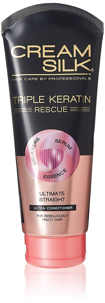 Creamsilk Conditioner Tri-Keratin Ultimate Straight (Pink) 24x340ml ***New Product***