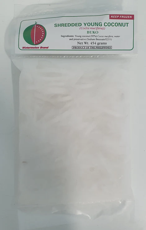 FROZEN Watermelon Brand Shredded Young Coconut 40x454g