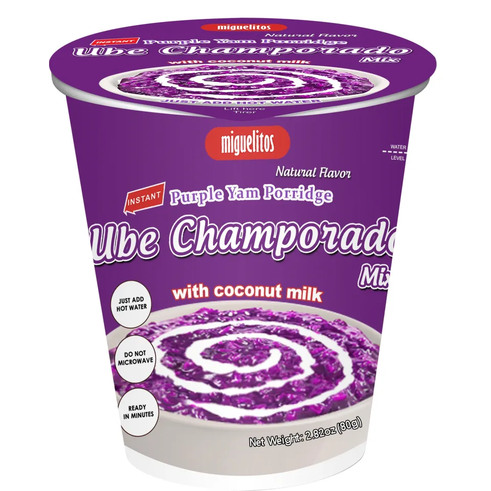 Miguelitos Instant Ube Champorado Cup 12x 80g 
