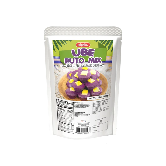 Miguelitos Ube Puto Mix (Purple Yam Steamed Rice Cake) 12x500g 