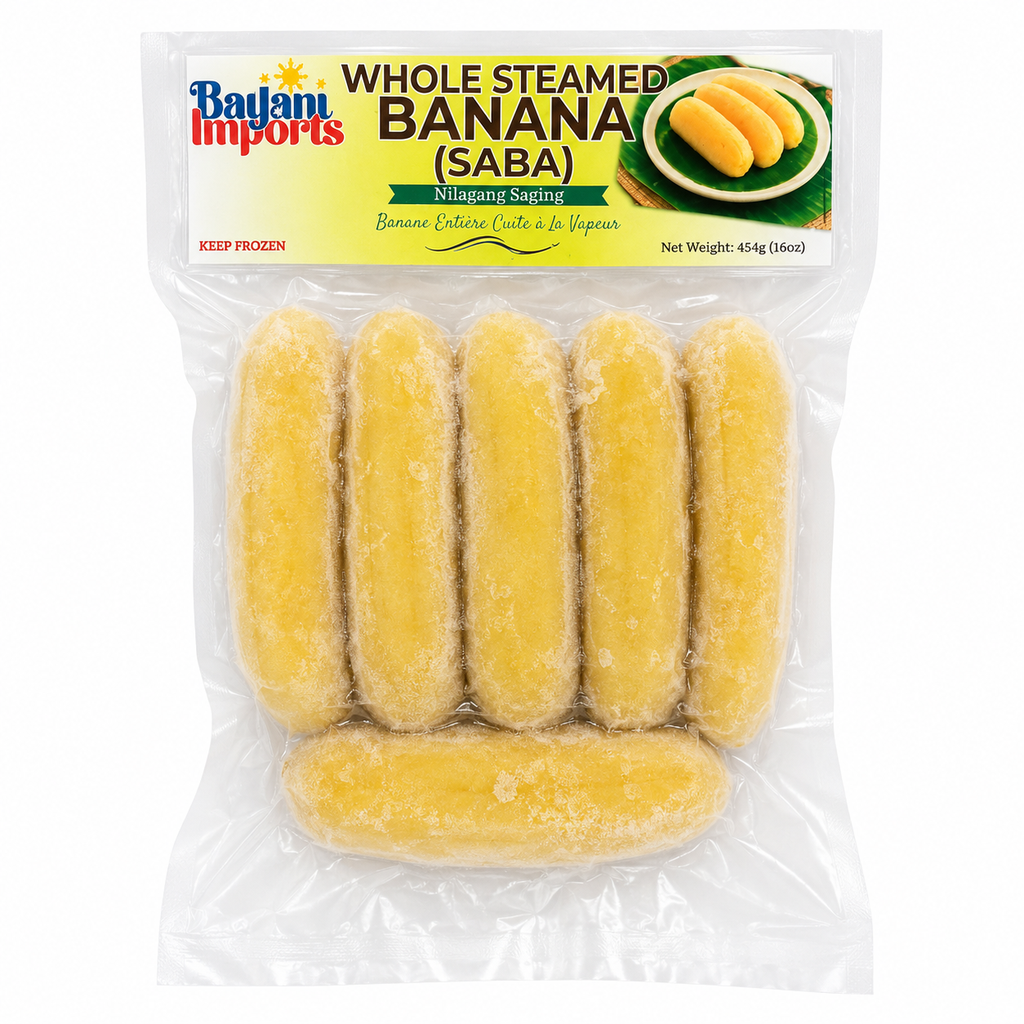 FROZEN Bayani Foods Whole Steamed Banana (Saba) 30x454g ***New Product*** 