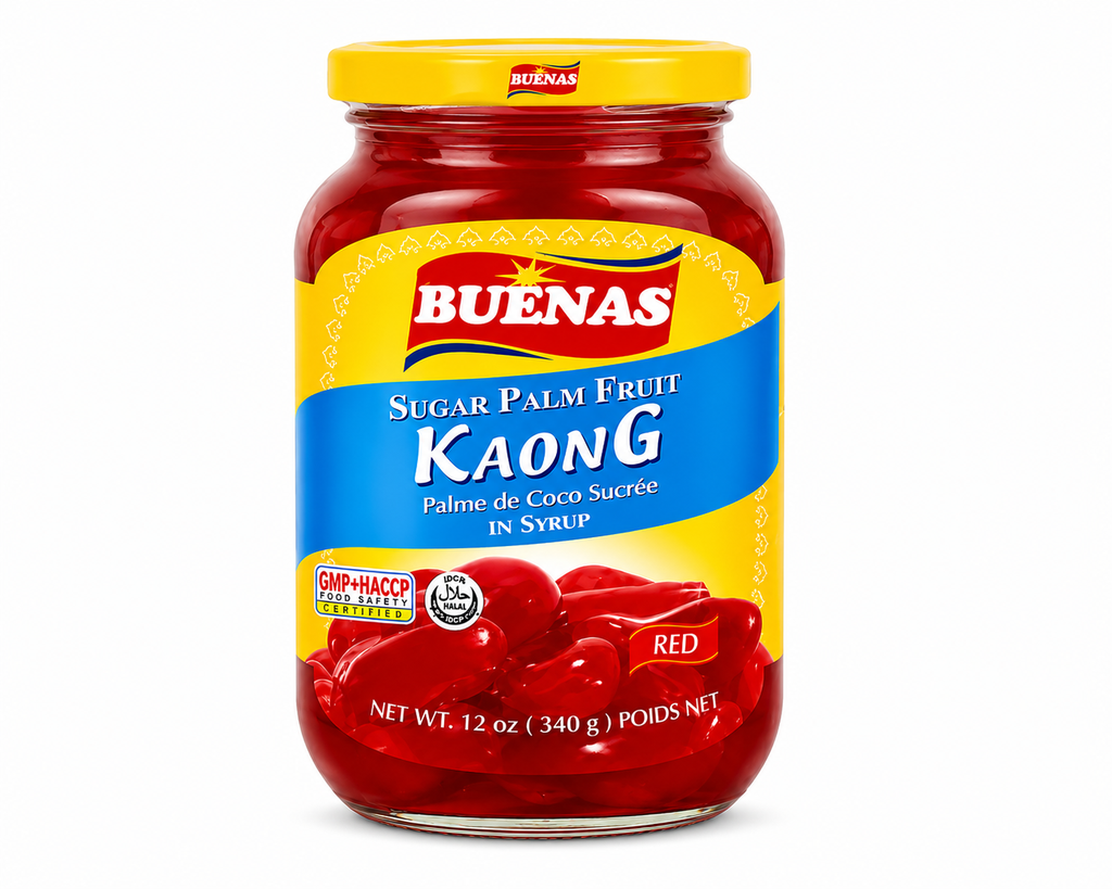 Buenas Sugar Palm Fruit (Kaong) Red 24x340g (Small) ***New Product*** 