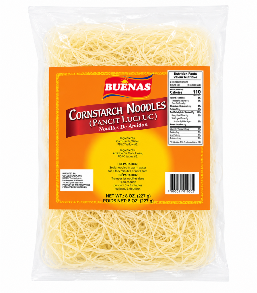 Buenas Cornstarch Noodles (Pancit Luglug) 50x227g ***New Product***