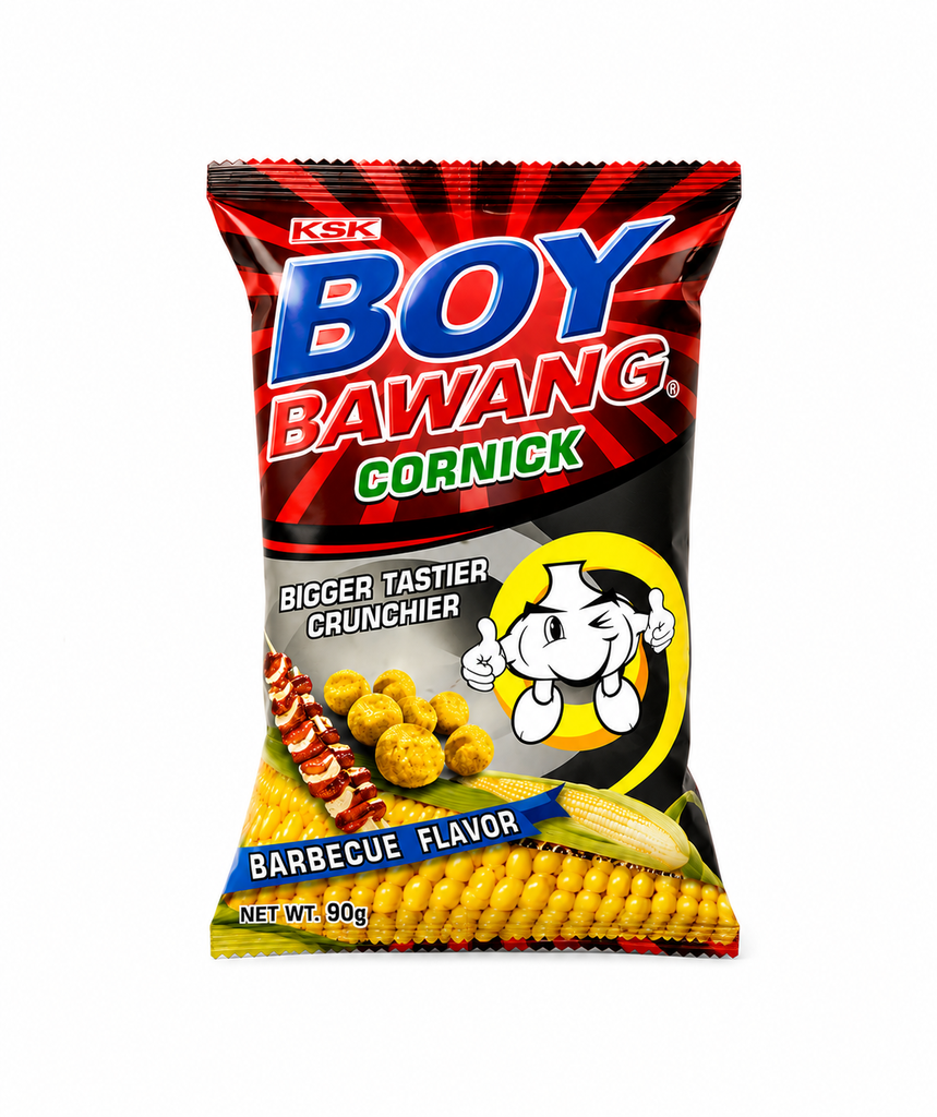 Boy Bawang Fried Corn Barbecue Flavor 40x90g ***New product***