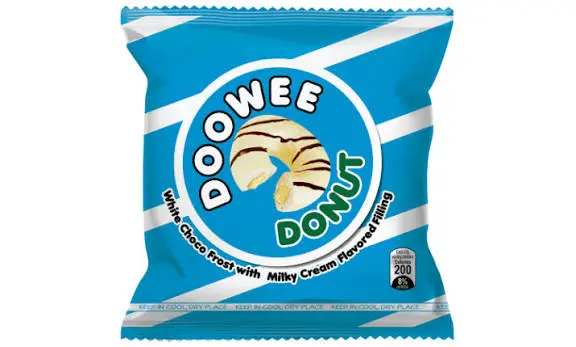 Doowee Donut White Choco 10x(10x44g) ***New Product***