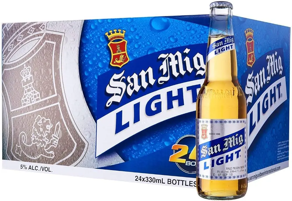 San Mig Beer in Bottle Light (5%) 24x330ml ***New Product*** 