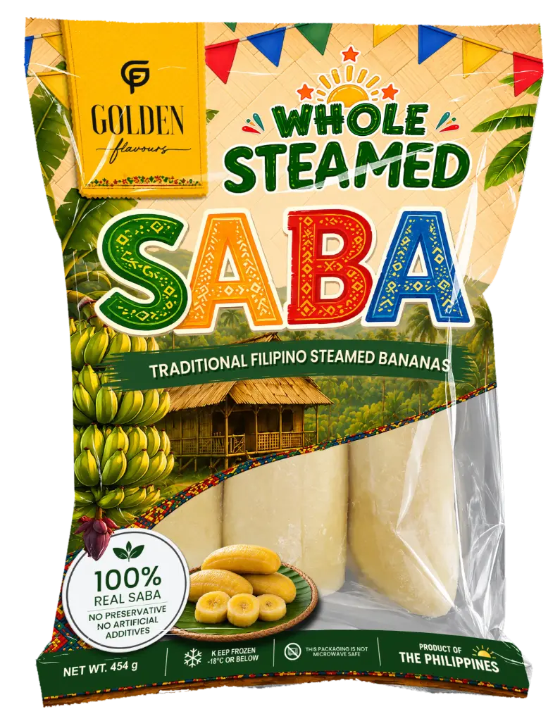FROZEN Golden Flavours Whole Steamed Banana (Saba) 24x454g ***New Product***  