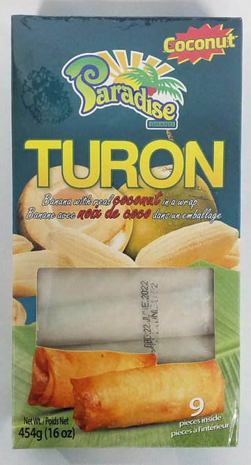 FROZEN Paradise Brand IQF Banana Turon with Coconut 20x454g 