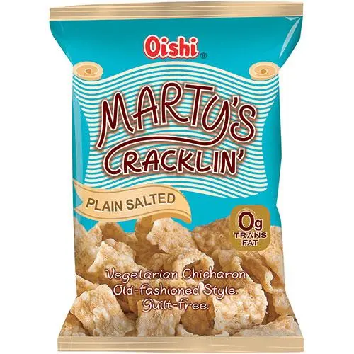 Oishi Marty's Cracklin' Plain Salted 30x90g ***20% OFF – Min 5 Cartons***