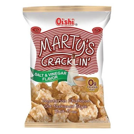 Oishi Marty's Cracklin' Salt & Vinegar 30x90g