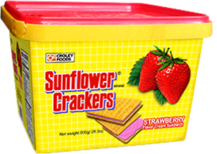 Sunflower Brand Crackers Strawberry Sandwich 12x800g