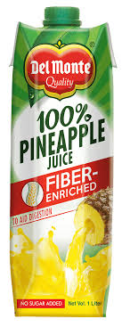 Del Monte (Cans) 100% Pineapple Juice FibreEnriched 12x1L