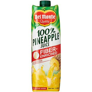 Del Monte 100% Pineapple Juice FibreEnriched (Tetra) 12x1L ***Back In Stock***