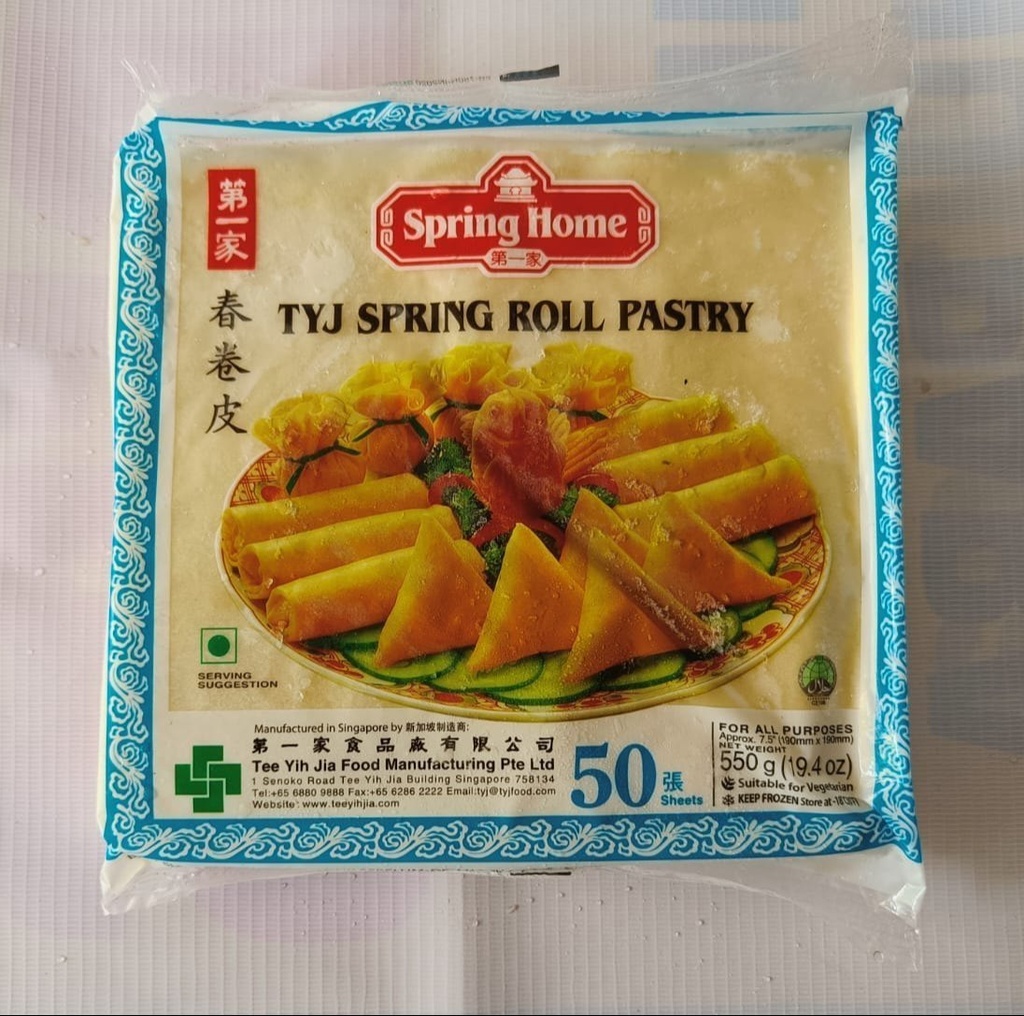 FROZEN TYJ Spring Roll Pastry 7.5" (20x50s 550g)