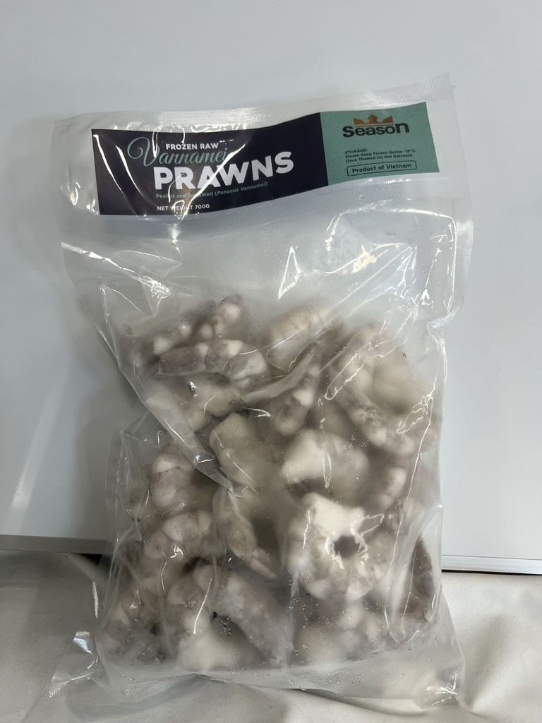Season Frozen Raw Vannamei Prawns PD 31/35 10x700g