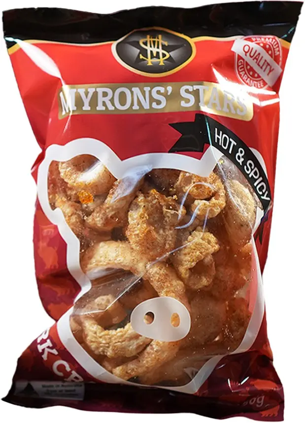 Myrons' Stars Pork Crackers Hot & Spicy 40x150g