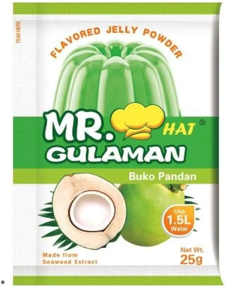 Mr. Hat Gulaman Powder Buko Pandan Flavoured 10x(10x25g) 
