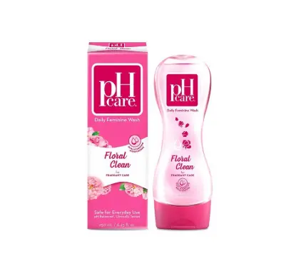pH Care Feminine Wash Floral Clean (Pink) Large 18x250ml 