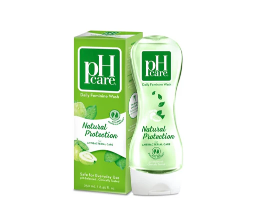 pH Care Feminine Wash Natural Protection (Green) Large 18x250ml ***New Product*** 