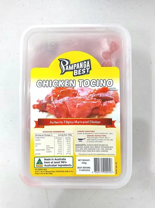 FROZEN Pampanga Best Chicken Tocino 30x420g