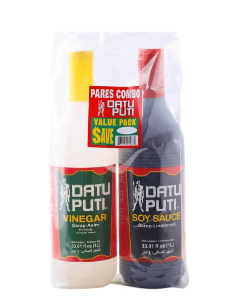Datu Puti Value Pack (Vinegar 1L & Soy Sauce 1L) 6x(2 x1L) **REDUCED PRICE**