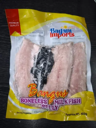 [BAY-BLY-023] FROZEN Bayani Foods Milkfish (Bangus) Boneless Belly (BLY) 30x500g (2 Pieces) 