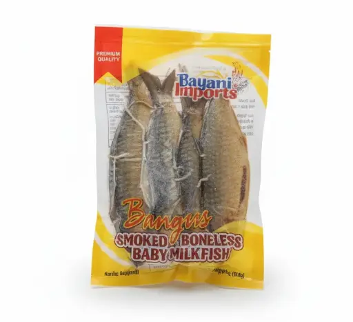 FROZEN Bayani Foods Milkfish (Bangus) Smoked Boneless Baby (SMB) 30x500g (4 Pieces) (NO 10+1)