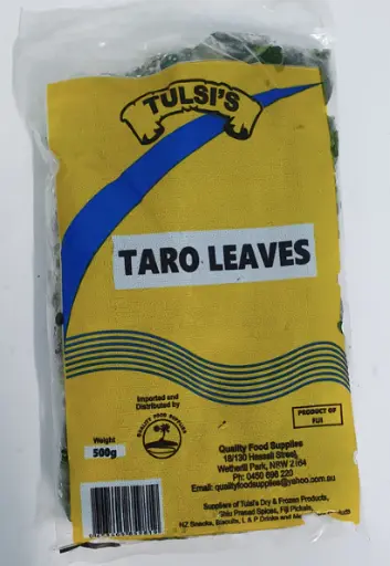 [TUL-TAR-001] FROZEN Tulsi's Taro Leaves 500g