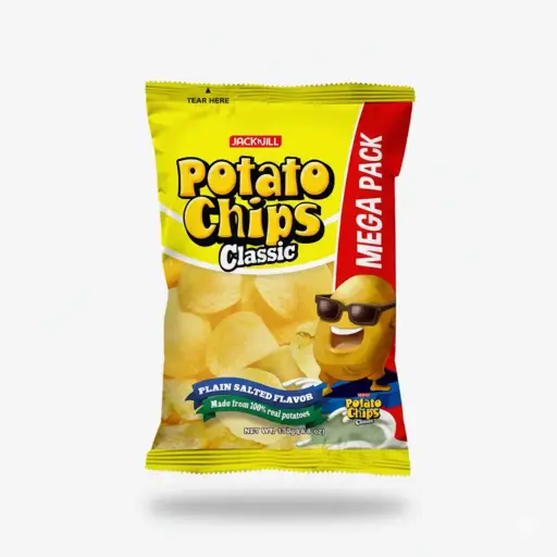 Jack 'n Jill Potato Chips Classic Plain Salted Mega Pack 18x130g ***NEW ARRIVAL***