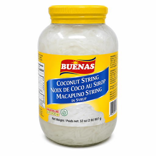 [BUE-COC-003] Buenas Coconut Strings (Macapuno) 12x907g (Large) ***New Product***
