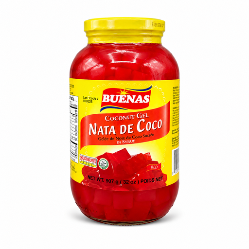 [BUE-NR9-033] Buenas Sweet Nata De Coco (Coconut Gel) Red 12x907g (Large) 