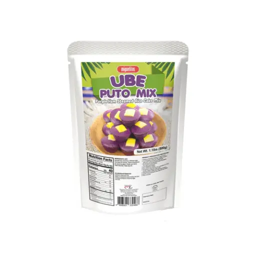 Miguelitos Ube Puto Mix (Purple Yam Steamed Rice Cake) 12x500g ***New Product***