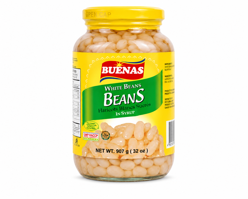 [BUE-BE9-040] Buenas White Beans 12x907g (Large)  ***New Product***
