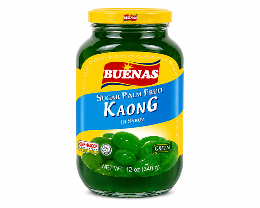 [BUE-PG3-022] Buenas Sugar Palm Fruit (Kaong) Green 24x340g (Small) ***New Product***