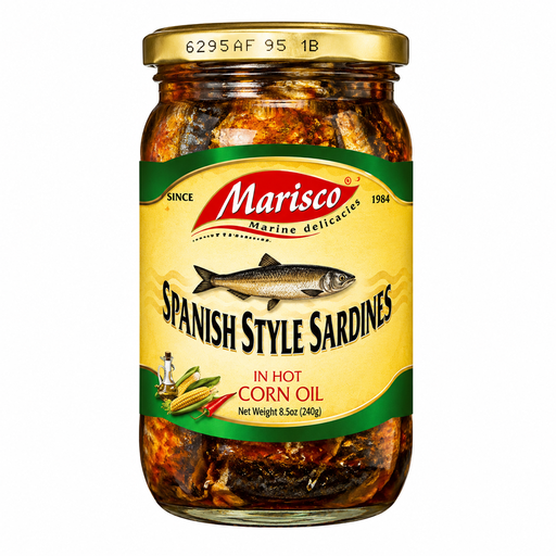 [MAR-SAR-003] Marisco Spanish Style Sardines in Hot Corn Oil 24x240g ***New Product***