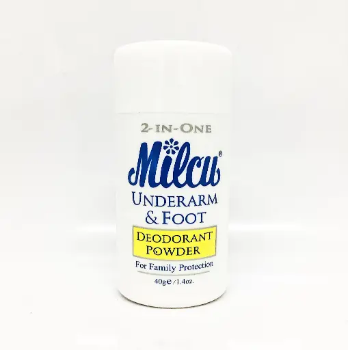 [MIL-PWD-001] MILCU 2-in-1 Underarm and Foot Deodorant Powder 144x40g ***New Product*** 