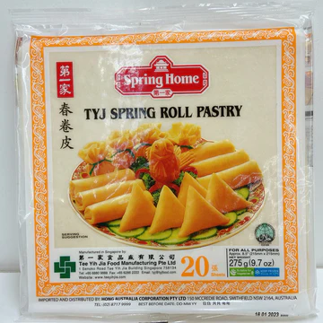 TYJ Spring Roll Pastry 8.5" (M) (40x20s 275g) (FROZEN)