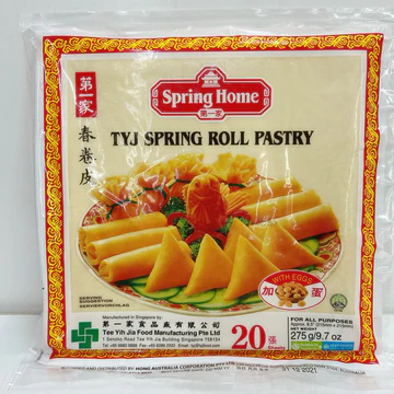 [TYJ-PE8-005] FROZEN TYJ Spring Roll Pastry 8.5" (Egg) (40x20s 275g) 