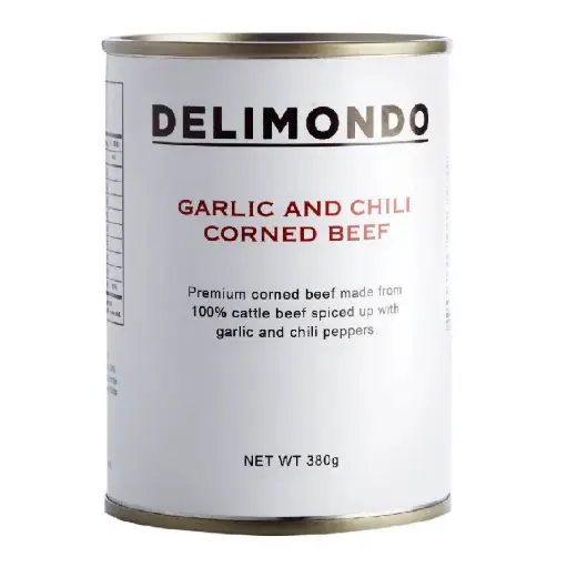 [DLI-CRN-002] Delimondo Corned Beef Garlic & Chili 24x380g  