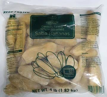Davao's Finest Whole Steamed Saba Bananas 6x1.8kg