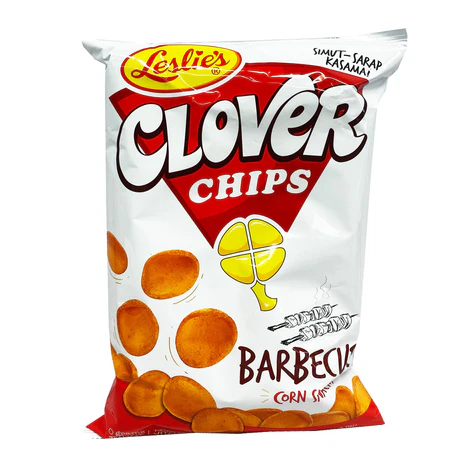 Leslie's Clover Chips Barbecue 25x145g