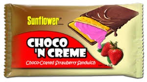 Sunflower Brand Crackers Choco 'n Creme Strawberry Sandwich 20x10x25g